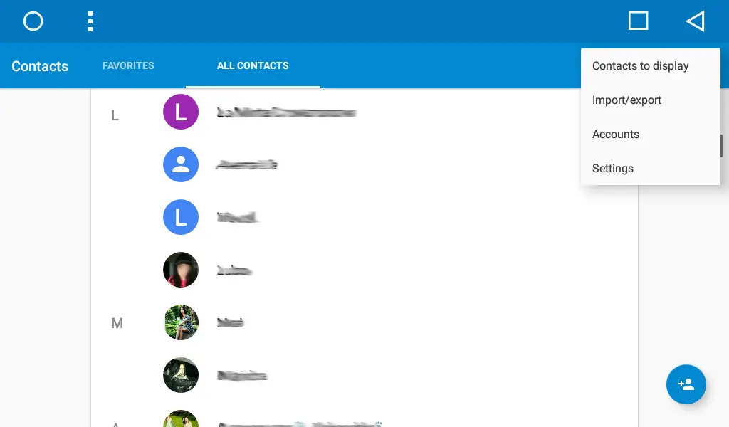 Google Contacts application
